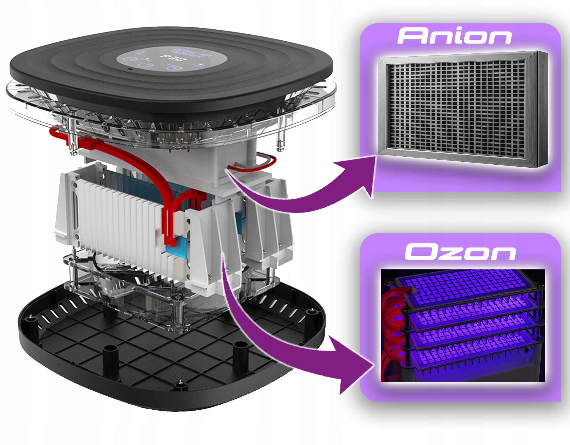 Ozonator - Jonizator Urządzenie 2w1 profesjonalny ozonator z funkcją JONIZATOR.